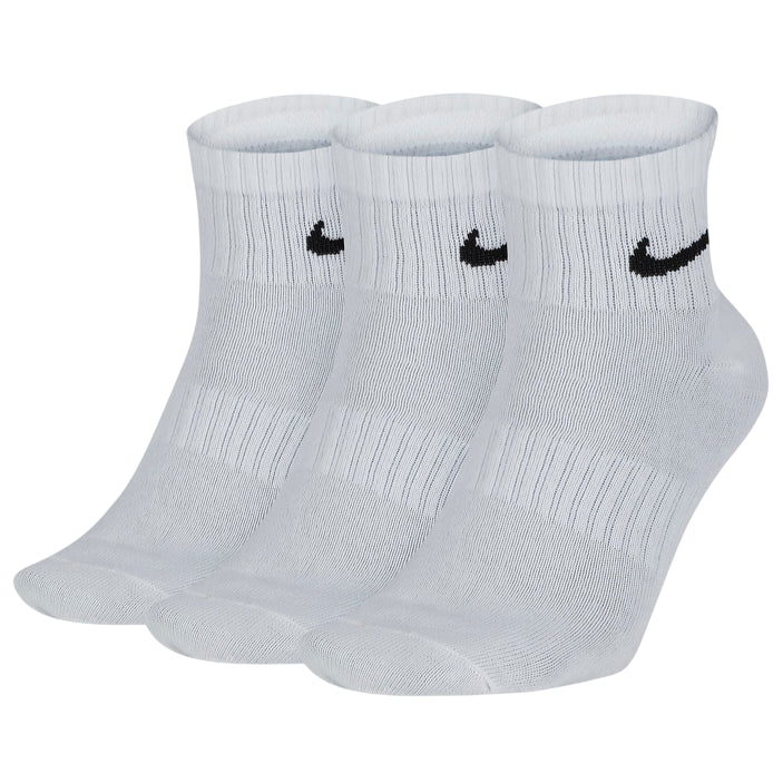 Nike Everyday Lightweight Calze da Training alla Caviglia SX7677-100 Bianco - 3 Paia - vista frontale