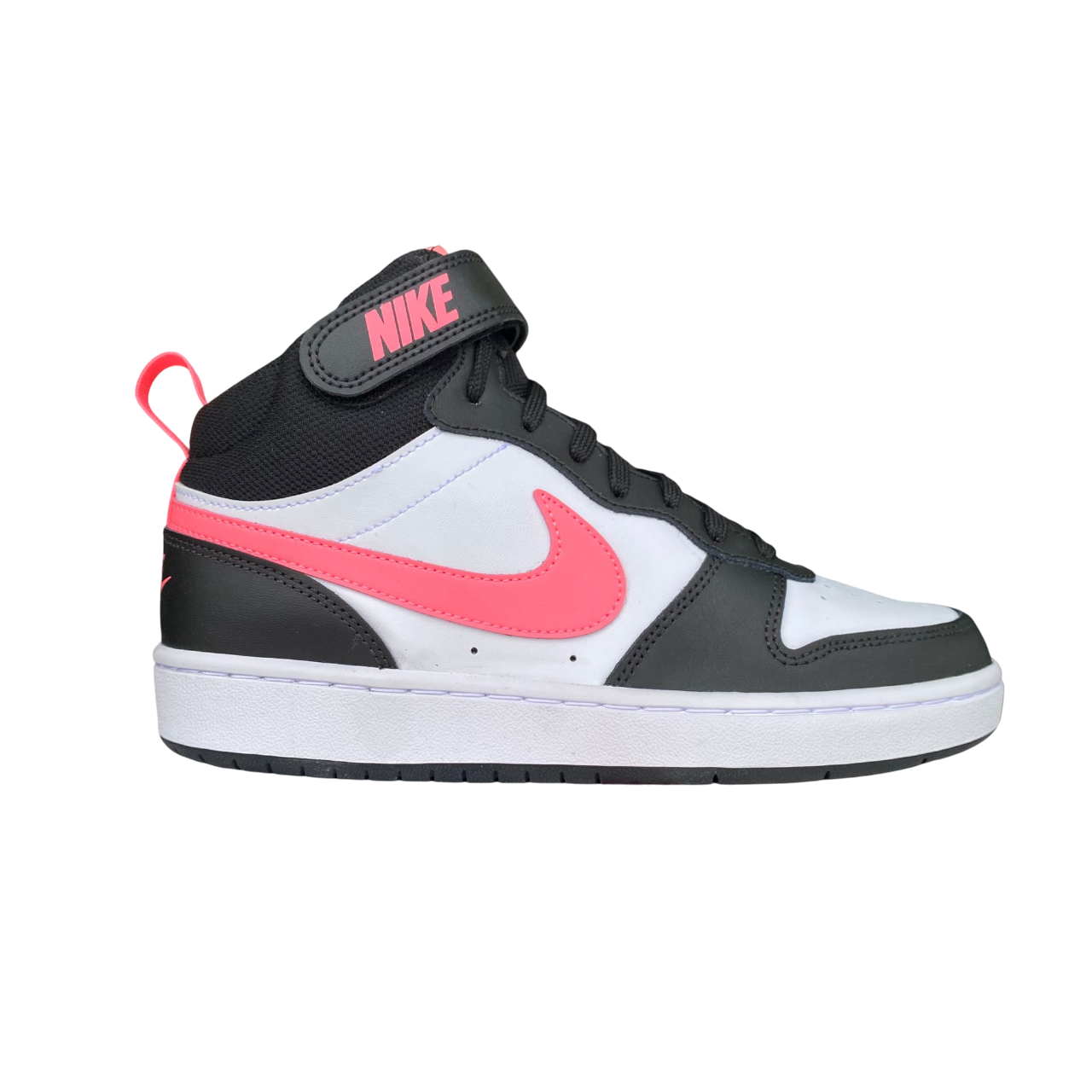 Nike scarpa da ginnastica da junior Court Borough Mid 2 CD7782-005 nero-bianco-rosa