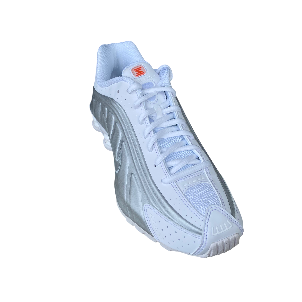 Nike scarpa sneakers da uomo Shox R4 HQ1988-101 bianco-argento4