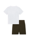 Nike children's Club set, short sleeve t-shirt and shorts 86L775-F84 white-green
