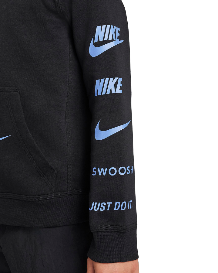 Nike felpa con cappuccio da ragazzo Standard Issue FN7724-010 nero