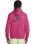 Nike Standard Issue men's hoodie FD0414-621 fuchsia