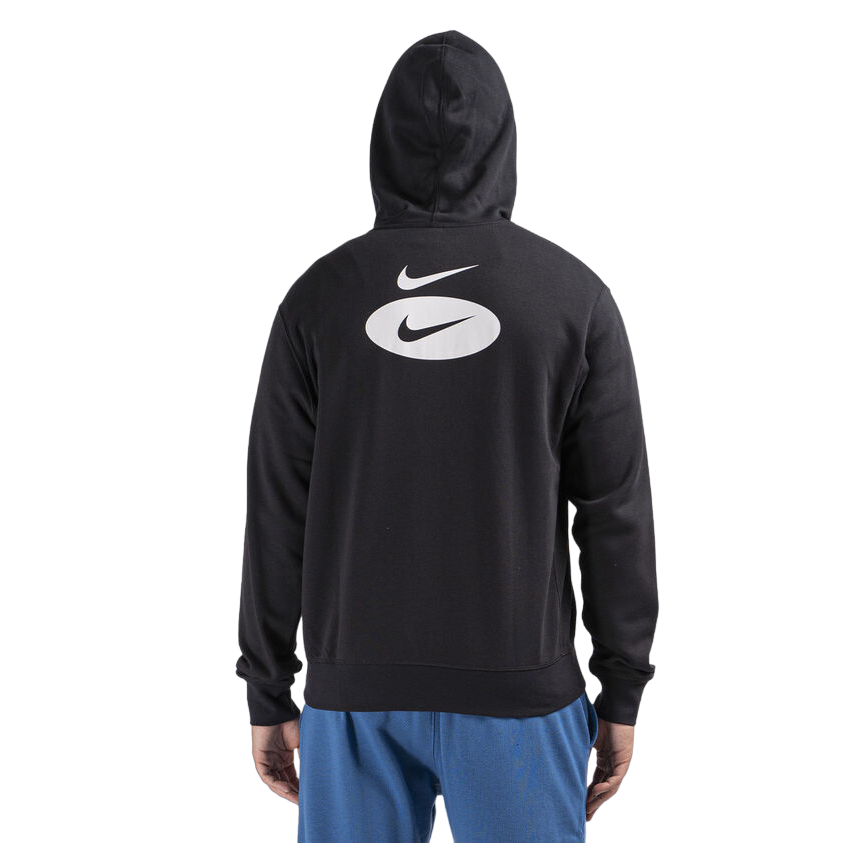 Nike felpa con cappuccio e cerniera intera da uomo DM5335-010 nero
