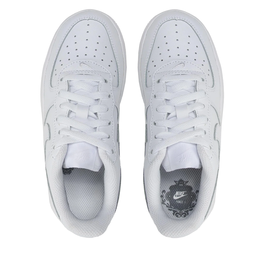 Nike scarpa sneakers da bambino Air Force 1 Leather DH2925-111 bianco