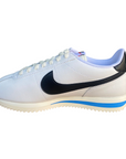 Nike scarpa sneakers da donna Cortez DN1791-100 bianco nero azzurro
