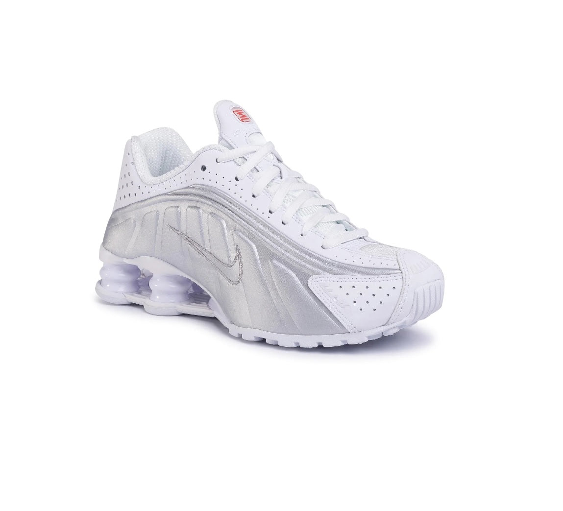 Nike scarpa sneakers da uomo Shox R4 AR3565-101 bianco-argento