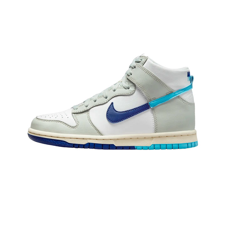 Nike Dunk High SE FN7995 100 boy&#39;s sneakers shoe white-blue-silver