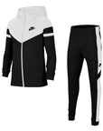 Nike tuta da ragazzo in poliestere CU9202-010 bianco nero
