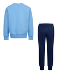 Nike crew neck sweatshirt and trousers tracksuit for boys Sense of Adventure 86L947-U90 light blue-blue