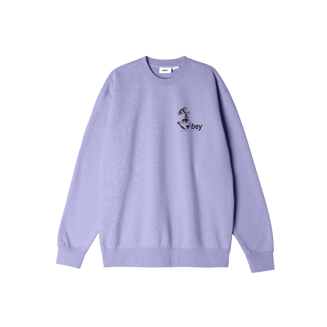 Obey men&#39;s crewneck sweatshirt The Future Starts Today Premium 112863577 lavender