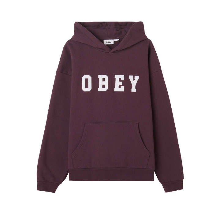 Obey felpa con cappuccio da adultoExtra Heavy 112470236 prugna