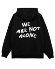 Obey felpa con cappuccio e cerniera intera da uomo "We are not alone" 112853985 nero