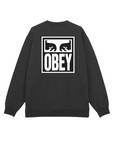 Obey felpa girocollo da adulto con stampa iconica occhi 112863126 nero