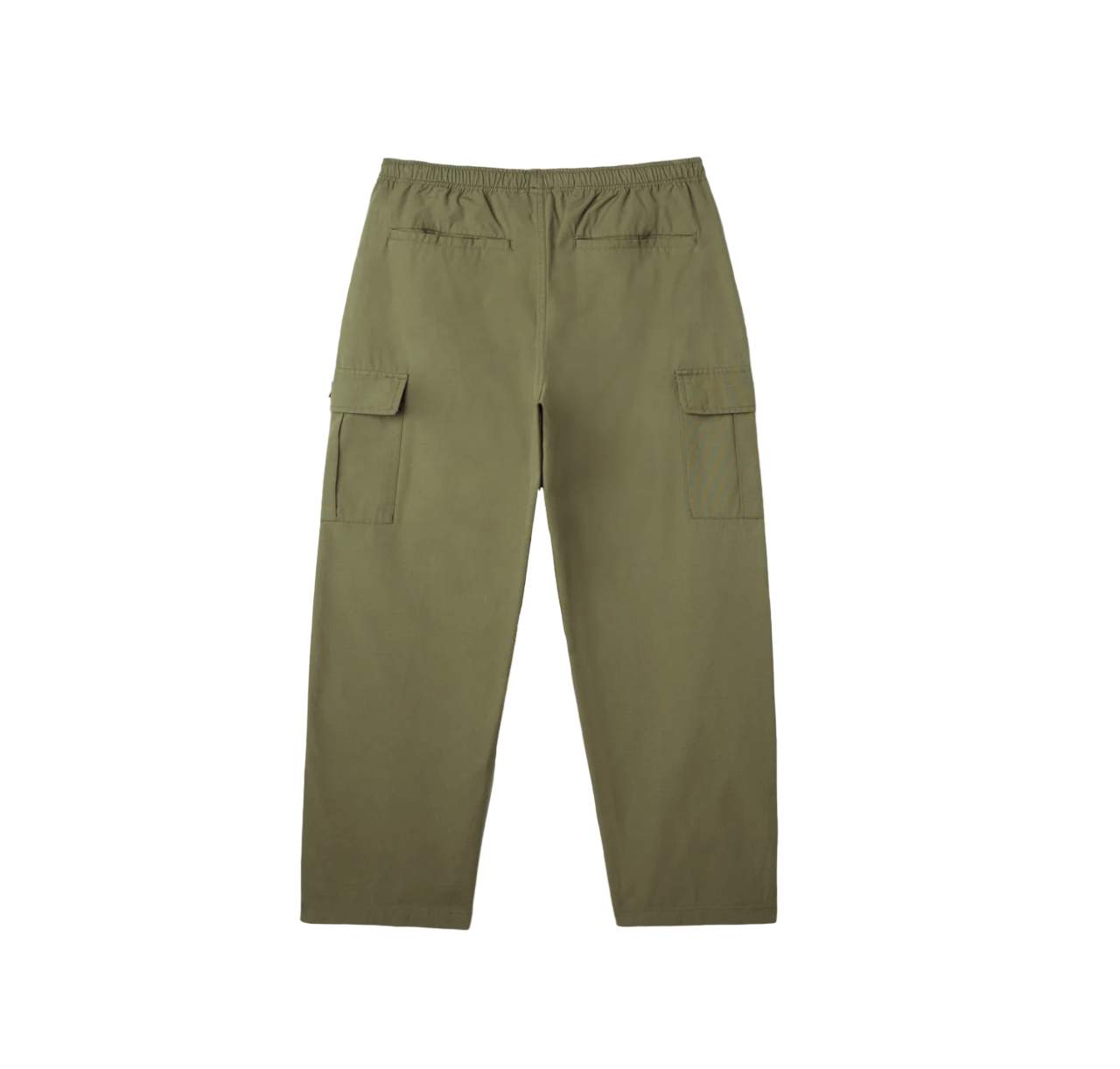 Obey Cargo trousers in ripstop with elastic waist 142020196 green