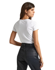 Pepe Jeans women's short sleeve t-shirt with Korina printed logo PL505834 800 white