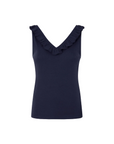 Pepe Jeans tank top with ribbed V-neck Leire PL505851 594 blue