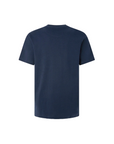 Pepe Jeans men's short sleeve t-shirt with embroidered logo Connor PM509206 594 blue