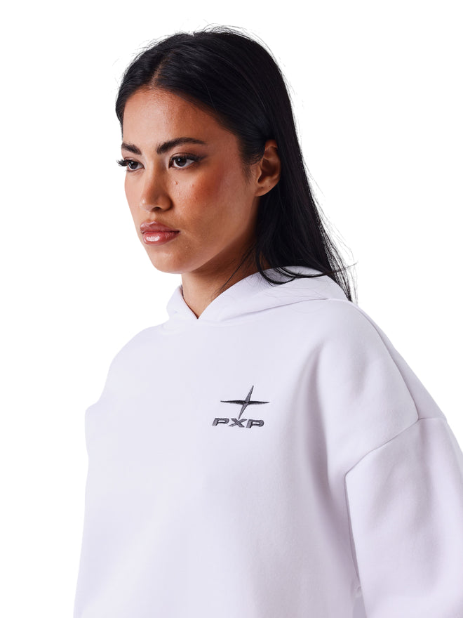 PXP felpa con cappuccio da donna bianco F252047 WSK - comfort e stile sportivo - dettaglio 