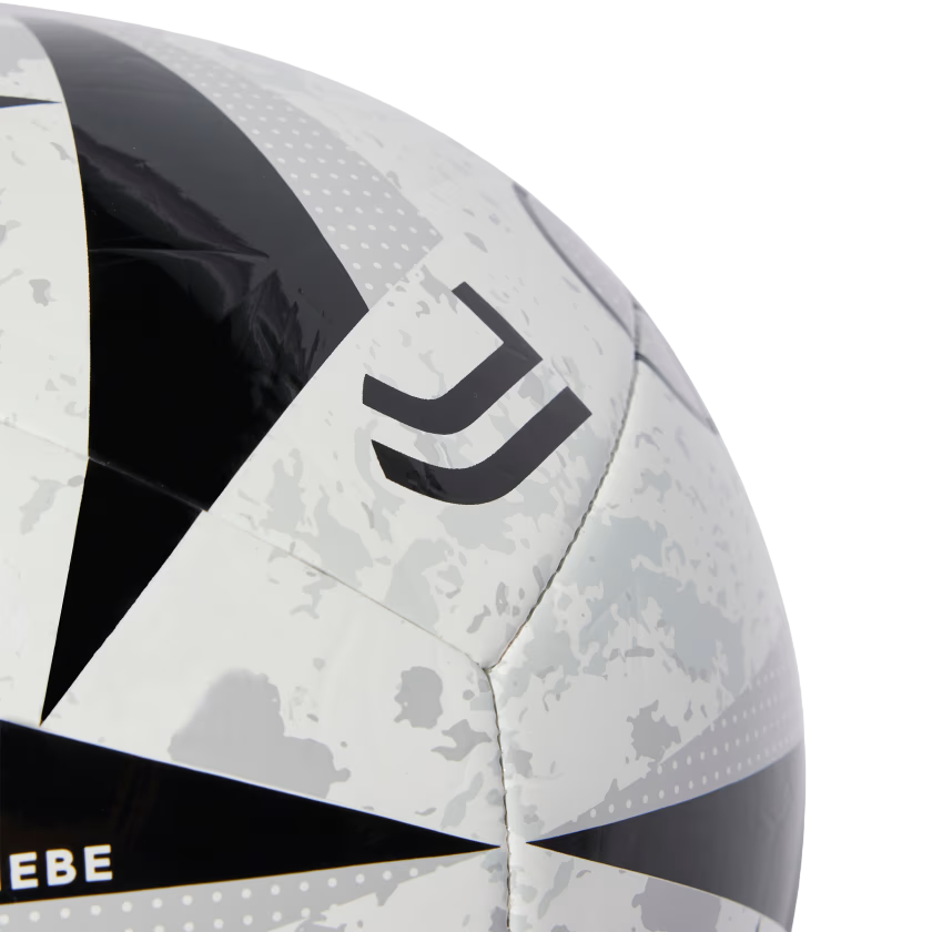 Adidas pallone Home Club Juventus IX4025 bianco-nero, pallone ufficiale con struttura cucita a macchina, camera d'aria in gomma butilica e design ispirato alla divisa Home della Juventus