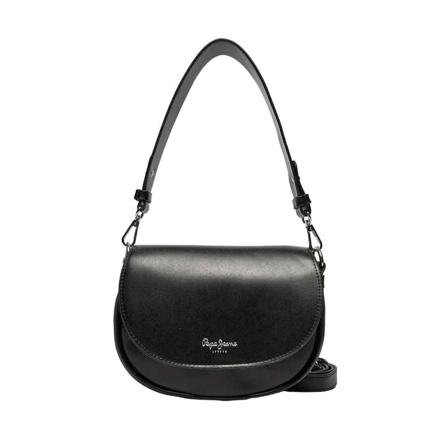 Pepe Jeans borsa a tracolla in ecopelle con patta PL031589 nero