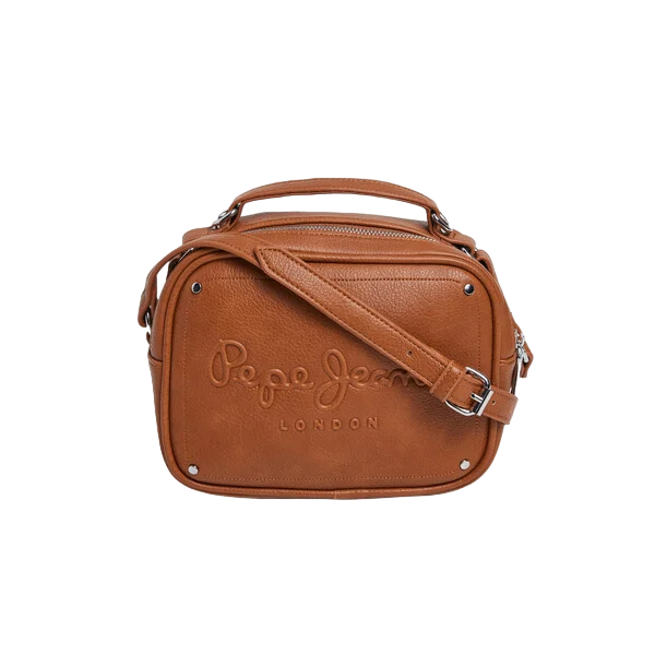 Pepe Jeans borsa a tracolla similpelle con logo Bassy Icon PL031563869 marrone