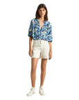 Pepe Jeans women's shirt with floral print Ciria PL304836 553 blue