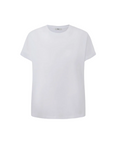 Pepe Jeans women's short sleeve t-shirt with embroidered logo Liu PL505832 800 white