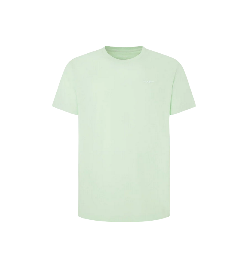 Pepe Jeans men&#39;s short sleeve t-shirt with embroidered logo Connor PM509206 612 light green