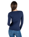 Pepe Jeans Calissa women's long sleeve t-shirt PL504337 584 blue