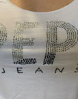 Pepe Jeans Calissa women's long sleeve t-shirt PL504337 802 white