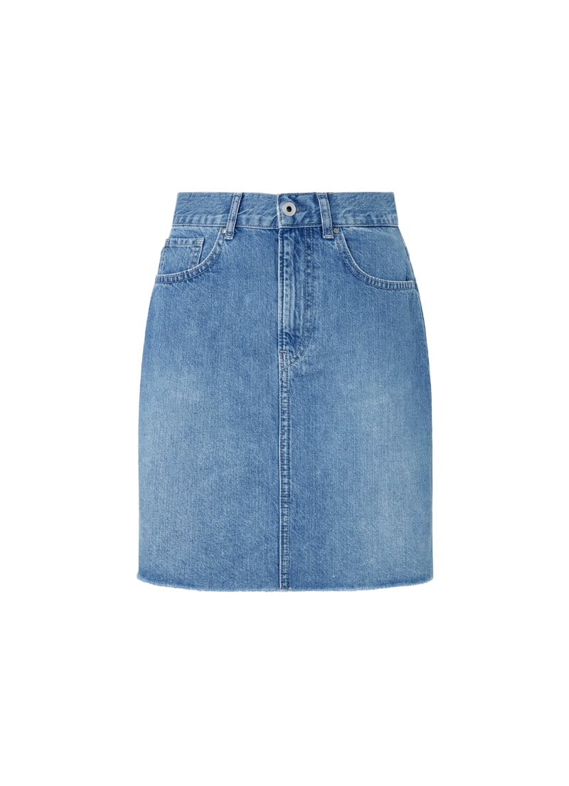 Pepe Jeans women&#39;s denim mini skirt HW PL901124MN9 medium blue