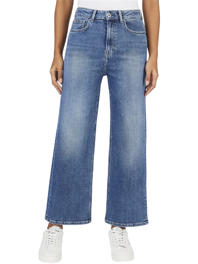 Pepe Jeans pantalone da donna largo in jeans PL204162HS18 blu chiaro