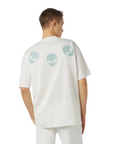 Phobia adult short sleeve t-shirt Triple Alien PH00635 white