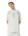 Phobia maglietta manica corta da adulto Triple Alien PH00635 bianco