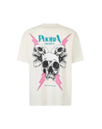 Phobia men's short sleeve t-shirt Screaming Skulls PH00652 white-pink