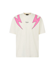 Phobia men's short sleeve t-shirt Screaming Skulls PH00652 white-pink