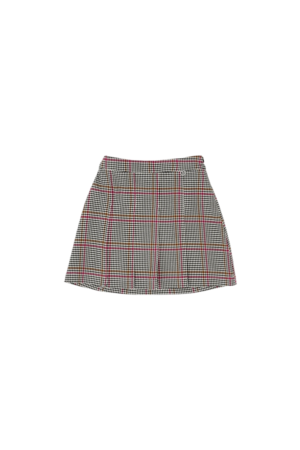 Please Girl&#39;s pleated miniskirt with checked pattern GB12123G55 3998 single color variant