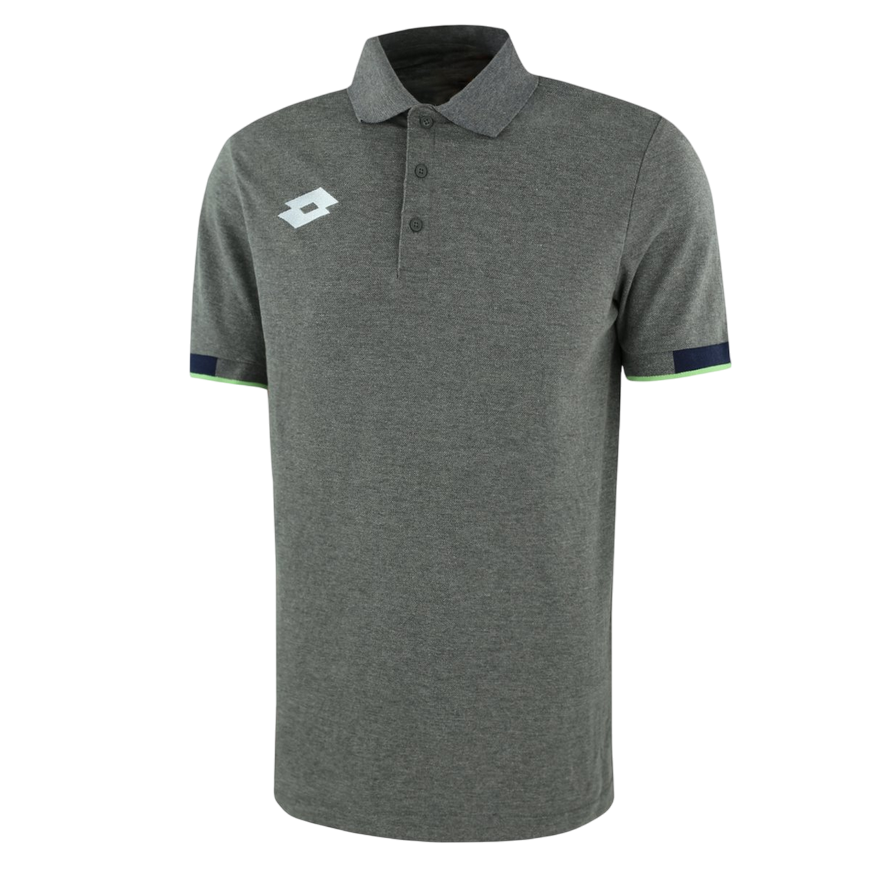 Polo Lotto Delta T5570 grigia per junior in pregiato cotone piquet manica corta, perfetta per sport e tempo libero con comfort e stile