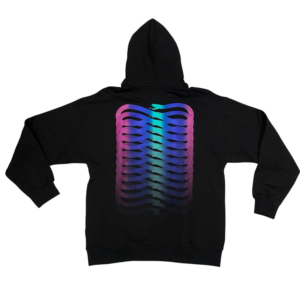 Propaganda felpa con cappuccio Ribs Gradient 313-01 nero
