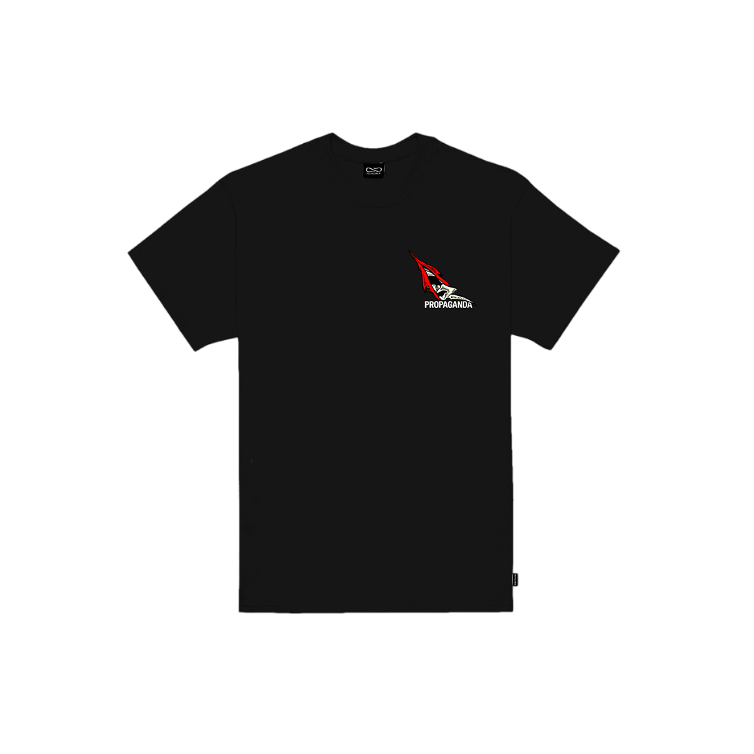 Propaganda short sleeve t-shirt with Ribs Scub print 976-01 black