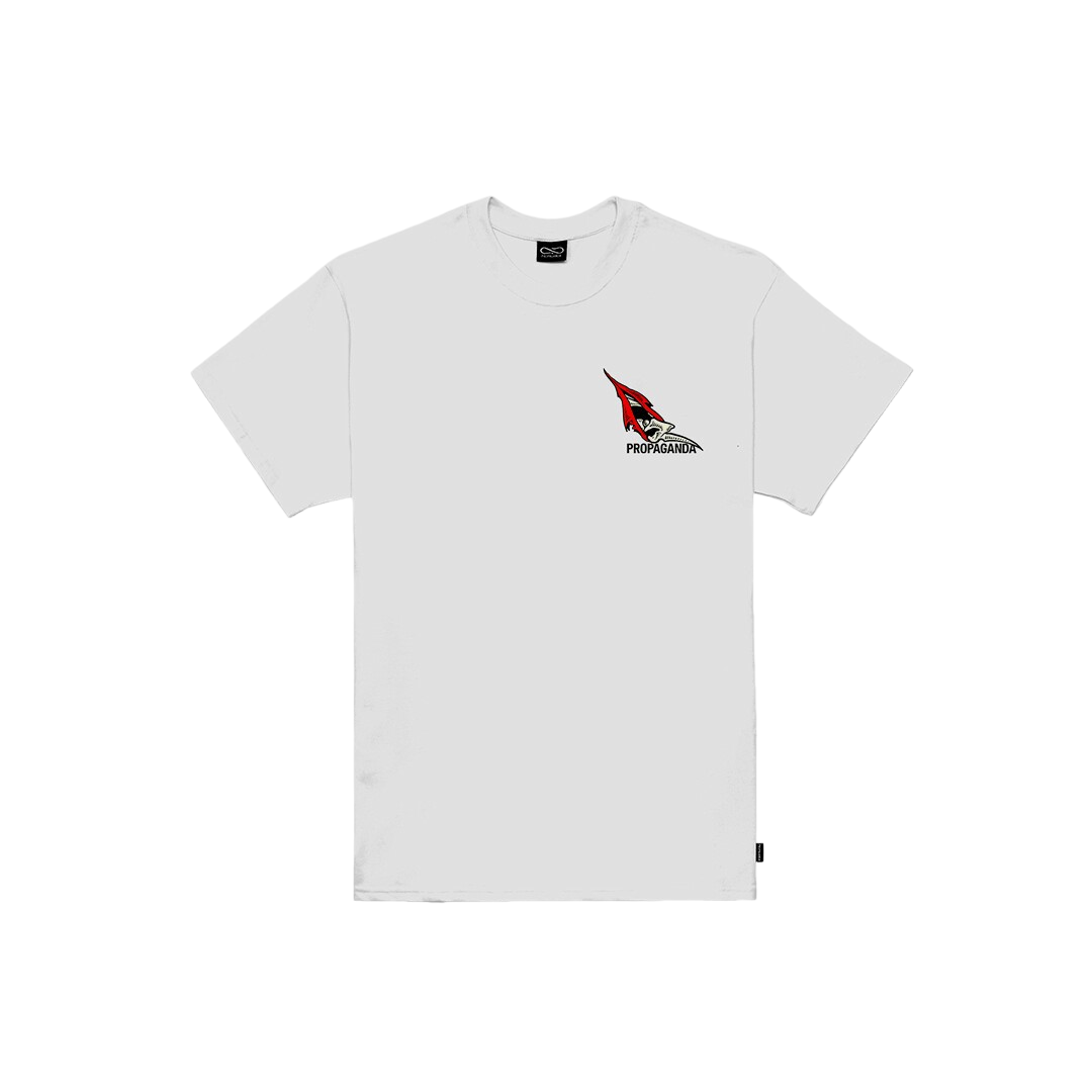 Propaganda short sleeve t-shirt with Ribs Scub print 977-02 white