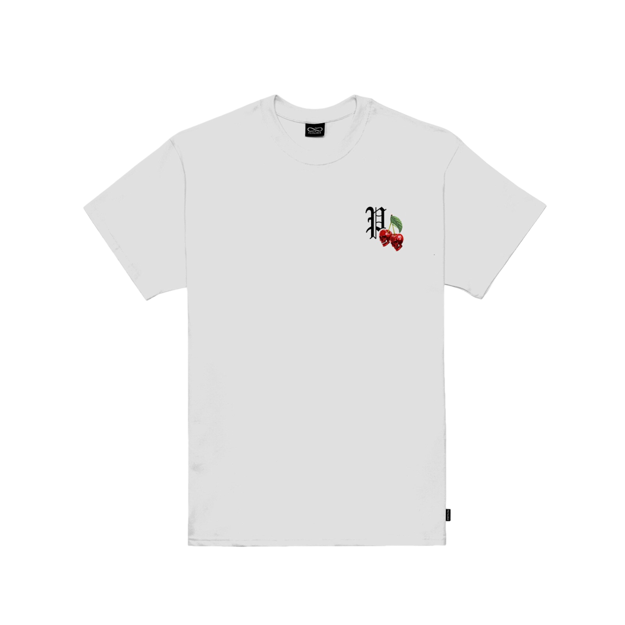 Propaganda men&#39;s short sleeve t-shirt with Cherry print 701-02 white