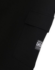 Propaganda men's cargo shorts in cotton Label Sweatshort 650-01 black