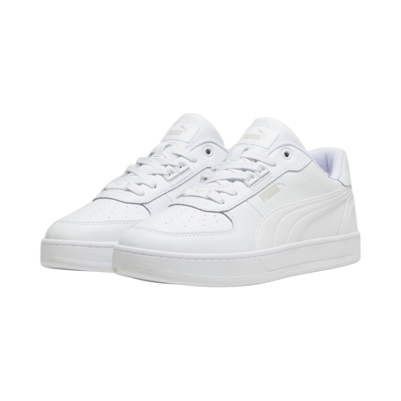 Sneakers Puma Caven 2.0 Lux 395016-02 bianche per adulto, vista laterale e dettagli premium