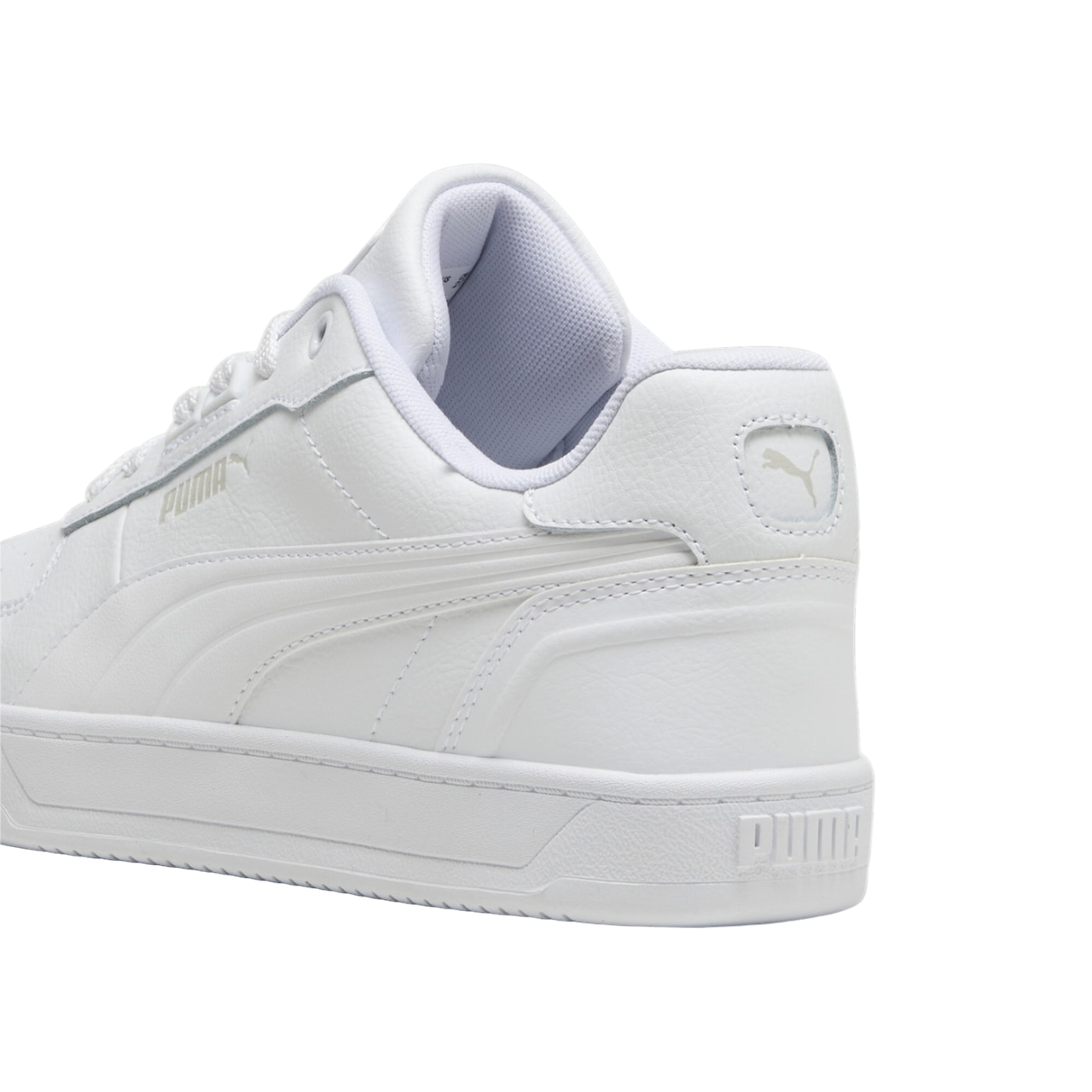 Sneakers Puma Caven 2.0 Lux 395016-02 bianche per adulto, vista laterale e dettagli premium