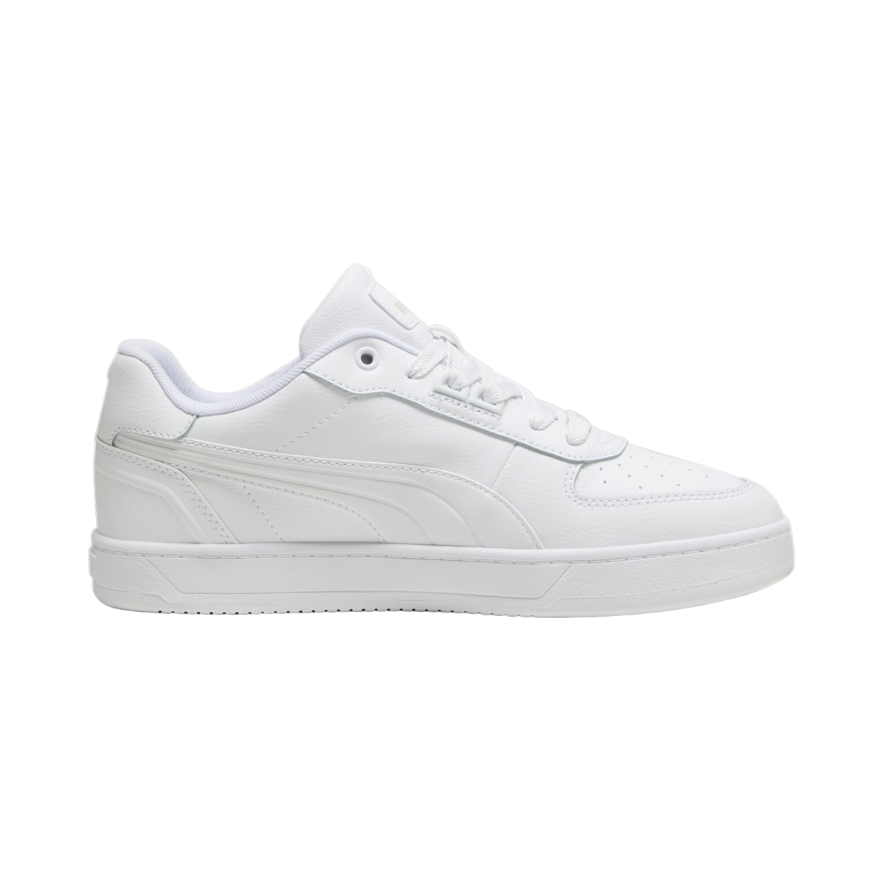 Sneakers Puma Caven 2.0 Lux 395016-02 bianche per adulto, vista laterale e dettagli premium