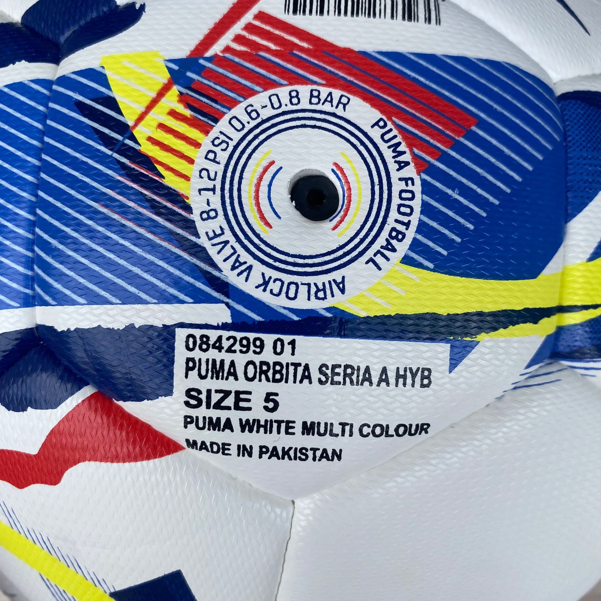 Pallone da calcio Puma Serie A Orbita 084299-01 misura 5 bianco con logo ufficiale Serie A