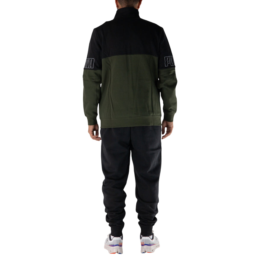 Puma Tuta Uomo Colorblock 691994-70 Verde/Nero - posteriore