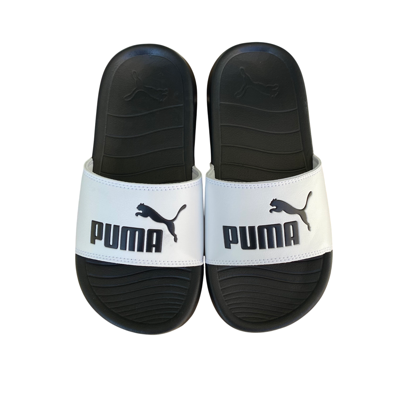 Puma ciabatta da ragazzo da mare piscina Popcat 20 PS 372017-02 bianco-nero