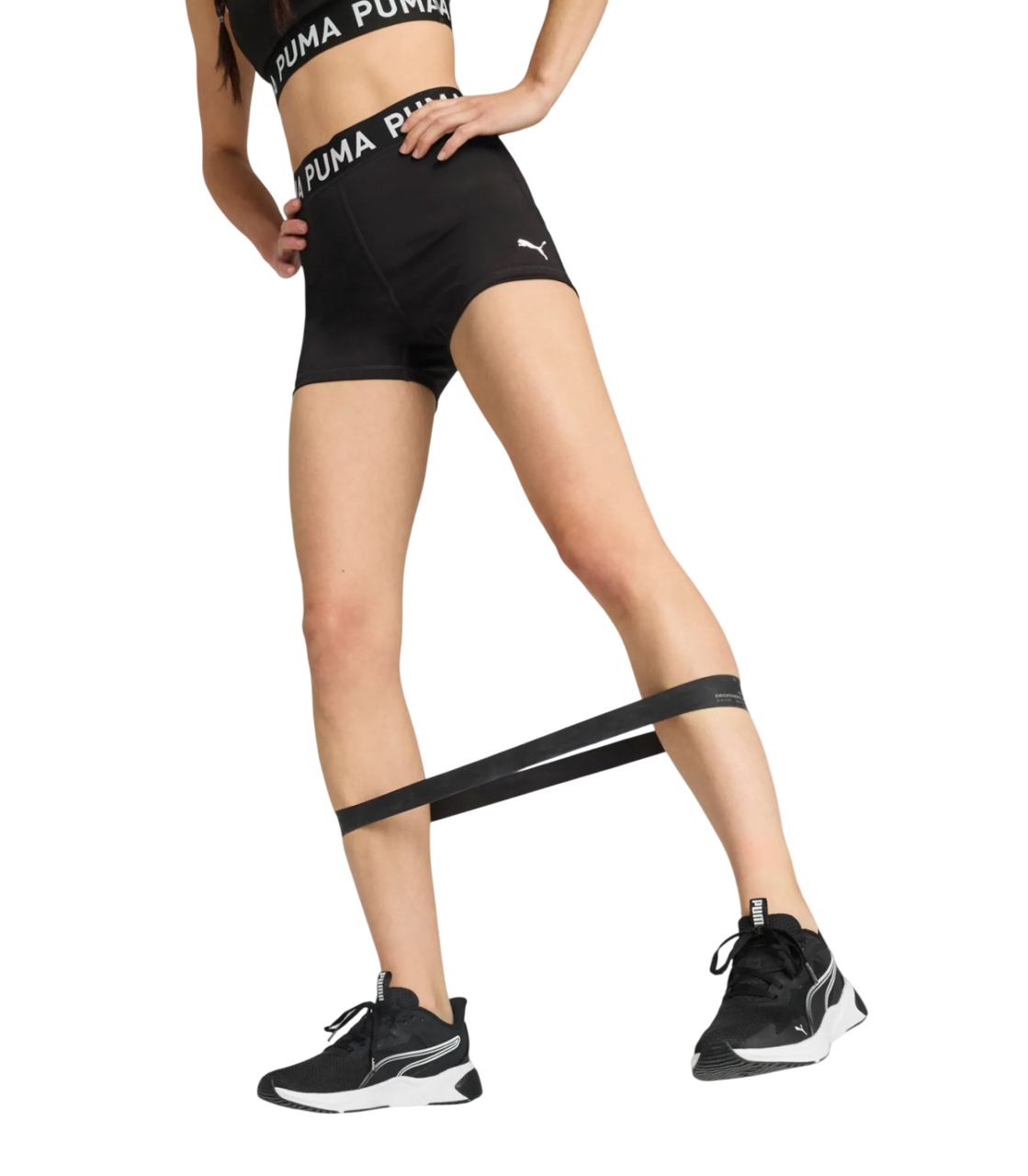 Puma pantaloncino sportivo elasticizzato da donna Strong 526002-01 nero
